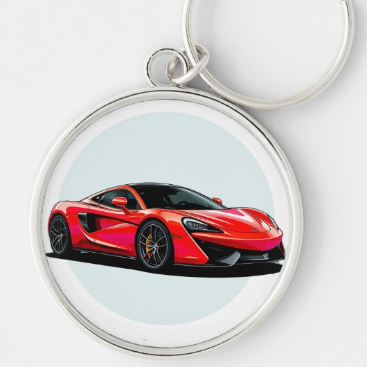 Moderne sportauto sleutelhanger (Voorkant)