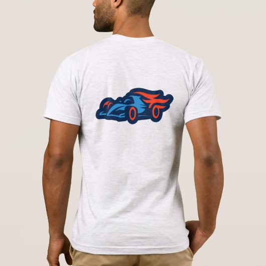 Moderne sportautodesign t-shirt (Achterkant)