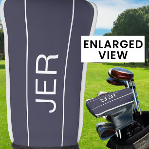 Moderne Sporten Geborduurd Blauw Klassiek Club Golfheadcover