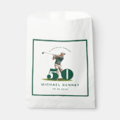 Moderne Sportgolfer 50e Verjaardag Bedankzakje (Voorkant)