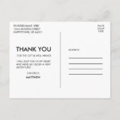 Moderne Sportieve Afstudeer Dank Je Foto Briefkaart (Achterkant)