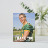 Moderne Sportieve Afstudeer Dank Je Foto Briefkaart (Staand voorkant)