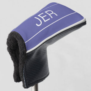 Moderne Sportieve Blauwe Monogram Golfer Golfheadcover
