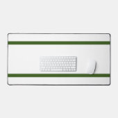 Moderne sportieve bos groene rand strepen op wit bureaumat (Keyboard & Muis)