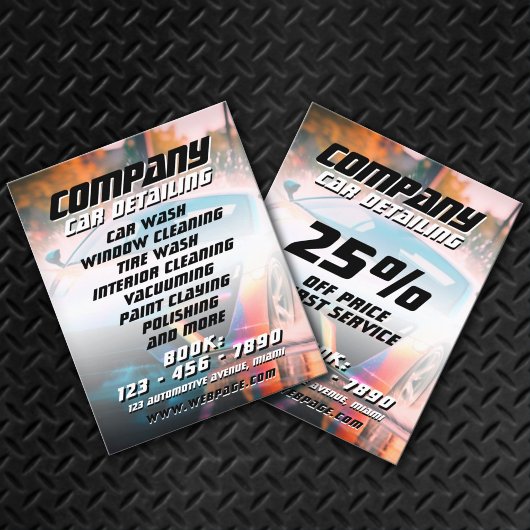Moderne sportieve carwash Flyer