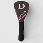 Moderne Sportieve Gepersonaliseerde Monogram Golfe Golfheadcover (Voorkant)