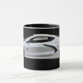 Moderne Sportscar Auto Snelle Auto op Zwarte Mok (Midden)