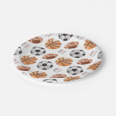 Moderne sportverjaardagsfeestje papieren bordje (Gekanteld)