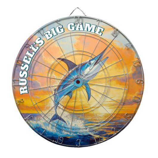 Moderne sportvisser Marlin Dartbord (Voorkant)