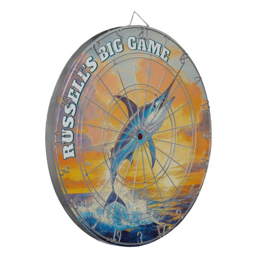 Moderne sportvisser Marlin Dartbord (Voorkant Links)