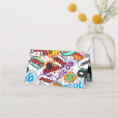 Moderne Spraak Bubble Leuk Stripboek Plaatskaartje (Achterkant)