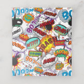 Moderne Spraak Bubble Leuk Stripboek Plaatskaartje (Binnenkant ongevouwen)