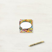 Moderne spraakballon grappig stripboek post-it® notes (Op bureau)
