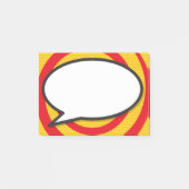 Moderne spraakballon grappig stripboek post-it® notes (Voorkant)
