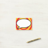 Moderne spraakballon grappig stripboek post-it® notes (Op bureau)
