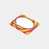 Moderne spraakballon grappig stripboek post-it® notes (Schuin)
