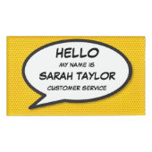 Moderne spraakballon in stripboekstijl naambadge (Voorkant)