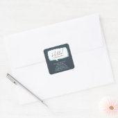 Moderne spraakballon Vastgoed donker Vierkante Sticker (Envelop)