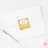 Moderne spraakballon Vastgoed Goud sticker (Envelop)