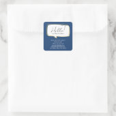 Moderne spraakballon Vastgoed Navy sticker (Tas)