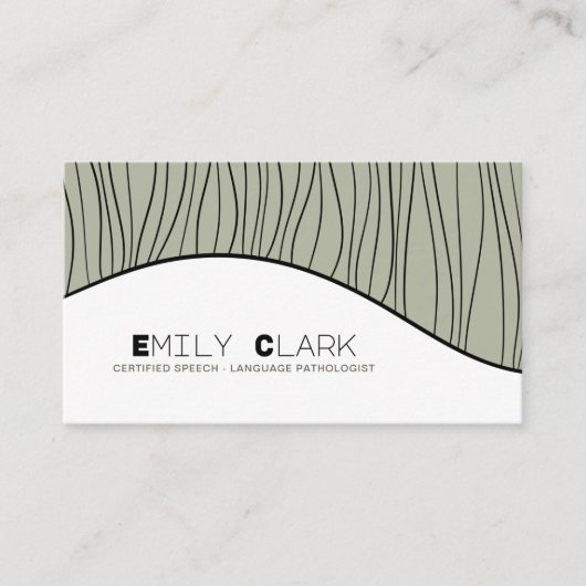 Moderne spraaktherapeut taalpatholoog visitekaartje (Voorkant)
