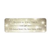 Moderne sprankelende Bokeh glitter look Etiket (Voorkant)