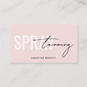 Moderne spray tan QR-code roze rood Visitekaartje (Voorkant)