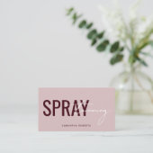 Moderne spray tan QR-code roze rood Visitekaartje (Staand voorkant)