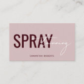 Moderne spray tan QR-code roze rood Visitekaartje (Voorkant)