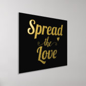 Moderne "Spread the love" citaat typografie zwart Folie Afdrukken (Laagn)
