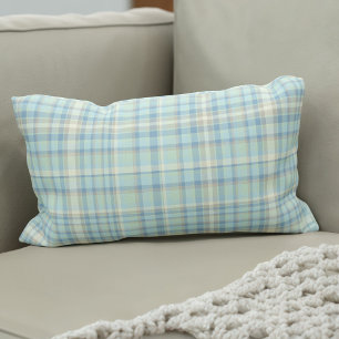 Moderne Spring Tartan Figarations Figaro Blue Plai Kussen