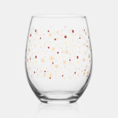 Moderne Spring Wildflower Daisy bloementuin Wijnglas Zonder Voet (Achterkant)