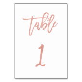 Moderne sproeiertafel Roos gouden bruiloft Nummer  Kaart (Voorkant)