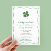 Moderne Squiggle St Patricks Day Trouwdouche Kaart