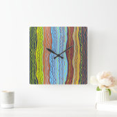 Moderne Squiggles 4 Wandklok (Huis)