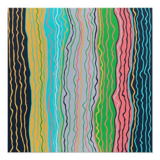 Moderne Squiggles Perfecte Poster (Voorkant)