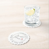 Moderne srcipt Valentijnsdag Bruidsfeestje Kartonnen Onderzetters (Insitu)