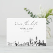 Moderne St. Augustine Florida bruiloft Save the Da Kaart (Staand voorkant)