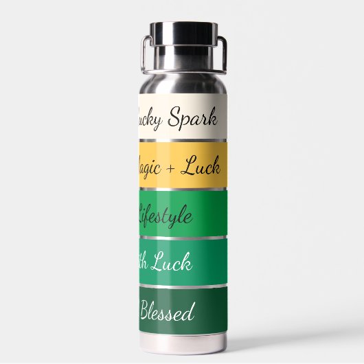 Moderne St. Patrick’s Day Gradiënt Waterfles (Achterkant)