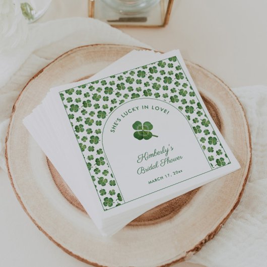 Moderne St. Patrick's Day Bruiloft Feest Servet
