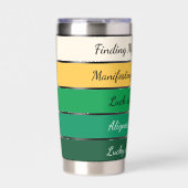 Moderne St. Patrick's Day-gradiënt Geïsoleerde Drinkbeker (Voorkant)