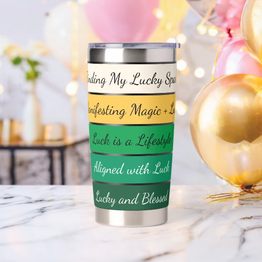 Moderne St. Patrick's Day-gradiënt Geïsoleerde Drinkbeker (Vrijgezellenfeest)