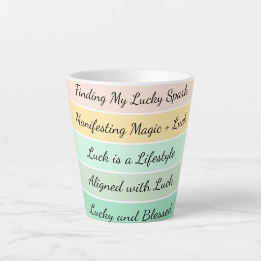 Moderne St. Patrick's Day Gradiënt Latte Mok (Voorkant)