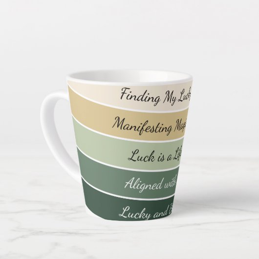 Moderne St. Patrick's Day Gradiënt Latte Mok (Linkerhoek)