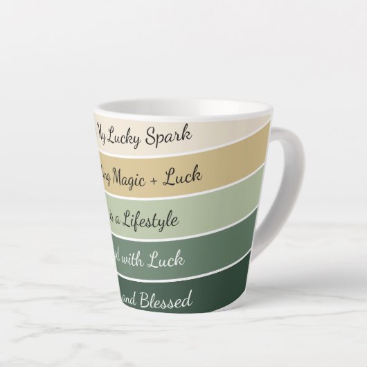 Moderne St. Patrick's Day Gradiënt Latte Mok (Rechterhoek)