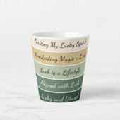 Moderne St. Patrick's Day Gradiënt Latte Mok (Voorkant)