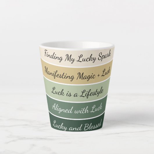 Moderne St. Patrick's Day Gradiënt Latte Mok (Voorkant)