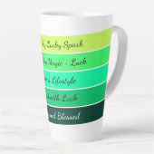 Moderne St. Patrick's Day-gradiënt Latte Mok (Rechterhoek)