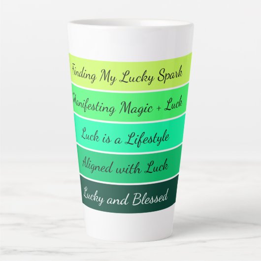 Moderne St. Patrick's Day-gradiënt Latte Mok (Voorkant)