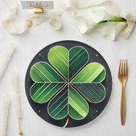 Moderne St. Patrick's Day Green Shamrock Papieren Bordje